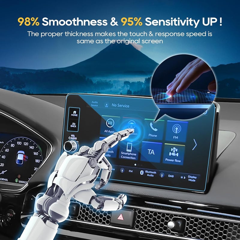 LFOTPP حماية شاشة هوندا CR-V 2023-2026 (9 إنش) (مع أزرار التتبع) - زجاج مقسى HD 9H لواجهة EX-L/Sport/Touring/Hybrid، ملحقات CRV مضادة لبصمات الأصابع لسيارات 2022-2026 سيفيك/إنتيغرا/ريدجلاين/ADX - Image 5